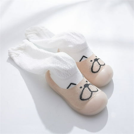

TOWED22 Sock Shoes Toddler Toddler Kids Baby Boys Girls Socks Shoes First Walkers Cute Cartoon Animals Stocking D