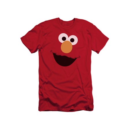 Sesame Street Classic TV Show Elmo Face Outline Adult Slim T-Shirt Tee