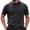 Grey, variant on Men's Textured Polo Shirt Short Sleeve Button Placket Collared Polo with Chest Pocket Casual Summer Top