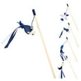 thumbnail image 3 of 2PCS Cat Teaser Bell Paper Tube Mouse Faux Feather Cat Wand Cat Interactive Toy, 3 of 10