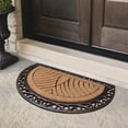 thumbnail image 3 of A1 Home Collections Natural Coir & Rubber Durable Anti-Shed Doormat, 30 x 48 Inch, Half Round Bronze, 3 of 8