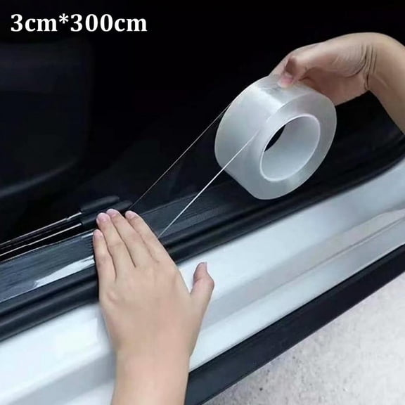 Clear Car Door Edge Guard Tape 1.18in x 9.8ft, Clear Anti-Scratch Protective Film for Doors Bumpers, Universal Vehicle Paint Protection for Vehicles