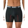 Hanes Moves Men’s AntiChafe Boxer Brief Underwear,XTemp, Black/Grey