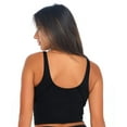 thumbnail image 3 of Natural Uniforms Women’s Longline Wirefree Padded Medium Support Sports Bra (X-Large, Black), 3 of 5