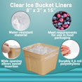 thumbnail image 4 of Clear Gusset Poly Bags, Ultra Thin Ice Bucket Liner, 1000 Count, 8 x 3 x 15 in, 4 of 6