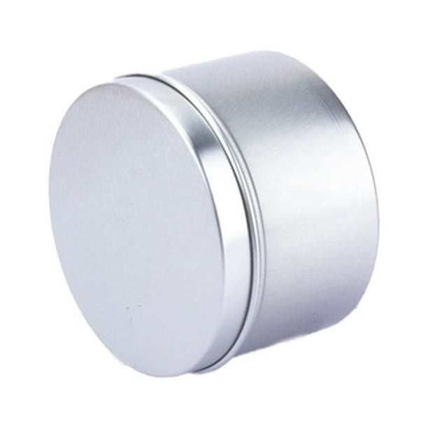 Toystoory Tarro de portátil recargable Color sólido 50ml a prueba de fugas sellado brillante hogar Oficina viaje té lata café contenedor Plata