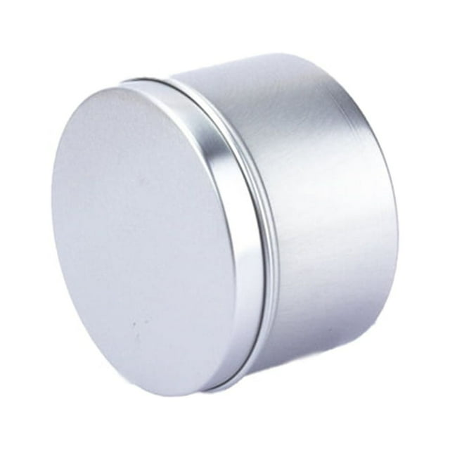 bedienty Candle Jar Refillable Solid Color 50ml Leakproof Tea Can Coffee Container Silver