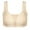 Beige, variant on ABATAB Front Closure Bras for Women Wirefree Solid Comfortable Bra Full Coverage Push up Everyday Bras