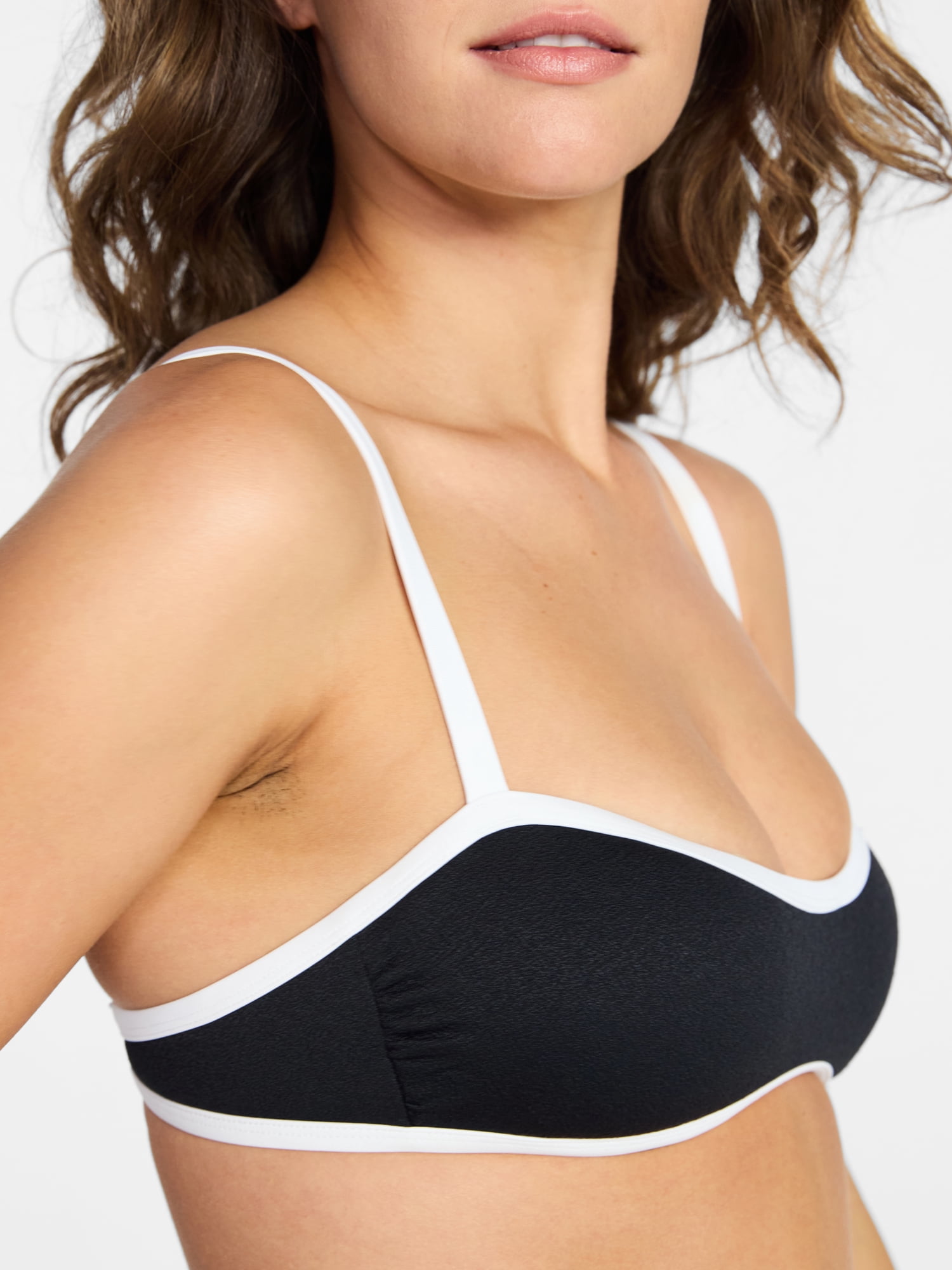 Time and Tru Women's and Women's Plus Size Tropez Hidden Underwire Bandeau Bikini Top, Sizes XS-3X