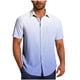 thumbnail image 2 of Blusa y camisa de manga corta con cuello vuelto para hombre, blusa informal de moda con cuello vuelto, estampado degradado, camisa de manga corta con botones, blusa de poliéster para hombre, 2 of 6