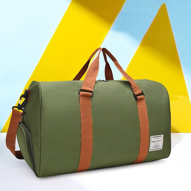 Fiudx Bolsa de Lona para Gimnasio, Gran Capacidad con Compartimento para Zapatos, Nailon Impermeable, Ligera y Duradera, Ideal para Deportes, Viajes y Escapadas de Fin de Semana, Tamaño 48 X 26 X 30
