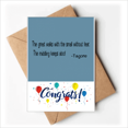thumbnail image 1 of Qoutes Healing Sentences Great Walk Aloof Wedding Cards Congratulations Greeting Envelopes, 1 of 3