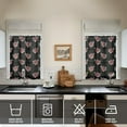 thumbnail image 4 of Pioneer Kitchen Curtains and Valance Set 36 Inch Tier Red Rose Floral 3 Pieces Set Dining Room Small Curtain Drapes Cafe Curtains Valance for Home Decor Rod Pocket, 4 of 6