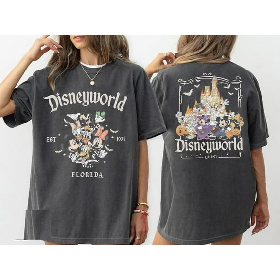Vintage Disneyworld Est.1971 Halloween Shirt, Disney Halloween Group Shirt, Mickey Minnie Mummy Shirt, Trick or Treat, Halloween Party 2025