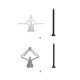 thumbnail image 5 of Scienceny Anclaje para paneles de yeso de expansión, 50 piezas, forma de avión, tubo de pared, salida de yeso perforada, placa de expansión, Herramientas y ferretería Tipo 1, 5 of 6