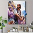 thumbnail image 4 of Qisvanset 12x16 Inch Easter Resurrection Canvas Wall Art, Jesus Watercolor Religious Holiday Home Decor, 4 of 8