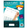 Avery Index Maker Clear Label Divider - Blank - 15 / Pack - White Tab (AVE11435)