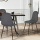 Homy Casa Upholstered Dining Chairs Set of 4, Side Chairs for Home Kitchen Living room, Charcoal Grey - image 3 of 9