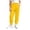 Yellow, variant on ZHOGXU Soft Winter Elastic Waist Solid Color Jogger Kids Pants For Girls With Pocket Comfortable Everyday Wear