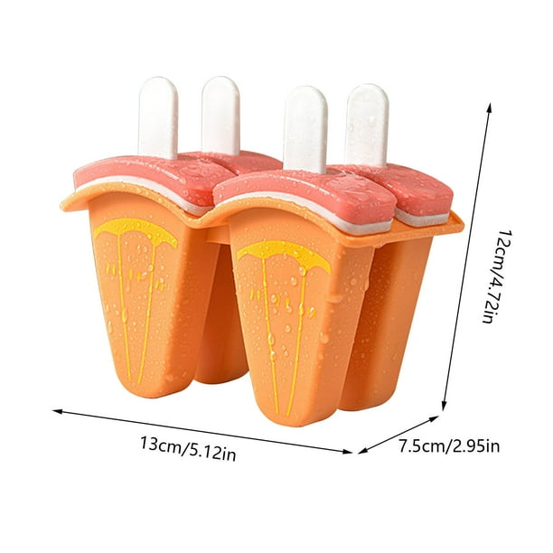 Pisexur Batería de cocina Moldes para paletas de sandía con asas, reutilizables, fáciles de desmoldar, antigoteo, helado casero, paleta de fruta casera. para la cocina del hogar