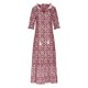 thumbnail image 5 of Vestido Corto de Verano de Moda con Cuello en V Vestido de Manga Corta Impreso, Vestido Casual Floral para Primavera Y Verano Diario, Fiesta Y Fecha, 5 of 8