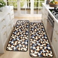 thumbnail image 4 of Kitchen Rugs Sets Of 2,Beige Butterfly Blue Orange Pattern Anti Fatigue Kitchen Mat Rugs Non Slip Washable,Decorative Kitchen Floor Mats for Kitchen,Sink,Laundry,17"x47"+17"x47", 4 of 5