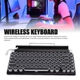 thumbnail image 3 of Clavier de Jeu, Clavier Rétro pour Machine à Écrire avec Touches Rondes Punk et Cadre en Métal, Clavier Mécanique BT Sans Fil avec 14 Modes Rétroéclairés, Compatible avec PC Portable Tablette Téléphone, 3 of 7