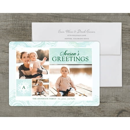 Frosty Season - Deluxe 5x7 Personalized Holiday Holiday Card