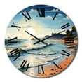 thumbnail image 2 of Designart "Shimmering Sands by the Beach III" Nautical & Beach Oversized Wall Clock, 2 of 5