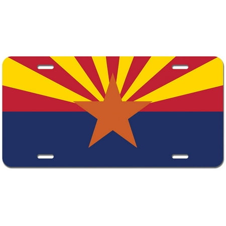 - Arizona State Flag Novelty Metal Vanity License Tag Plate