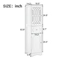 thumbnail image 6 of DEALTOPS Modern Bathroom Cabinet with Drawer and 2 Cabinets, Slim Freestanding Storage Cabinet with adjustable shelf for Bathroom - Green, 6 of 8