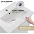 thumbnail image 6 of 20" Small Bathroom Vanity with Ceramic Basin, Freestanding Bathroom Storage Cabinet with 1 Soft-Close Door & 2 Racks, 6 of 9