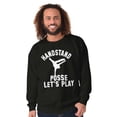 thumbnail image 4 of Handstand Posse Lets Play Gymnastics Men's Big & Tall Crewneck Sweatshirt Brisco Brands 2X, 4 of 5