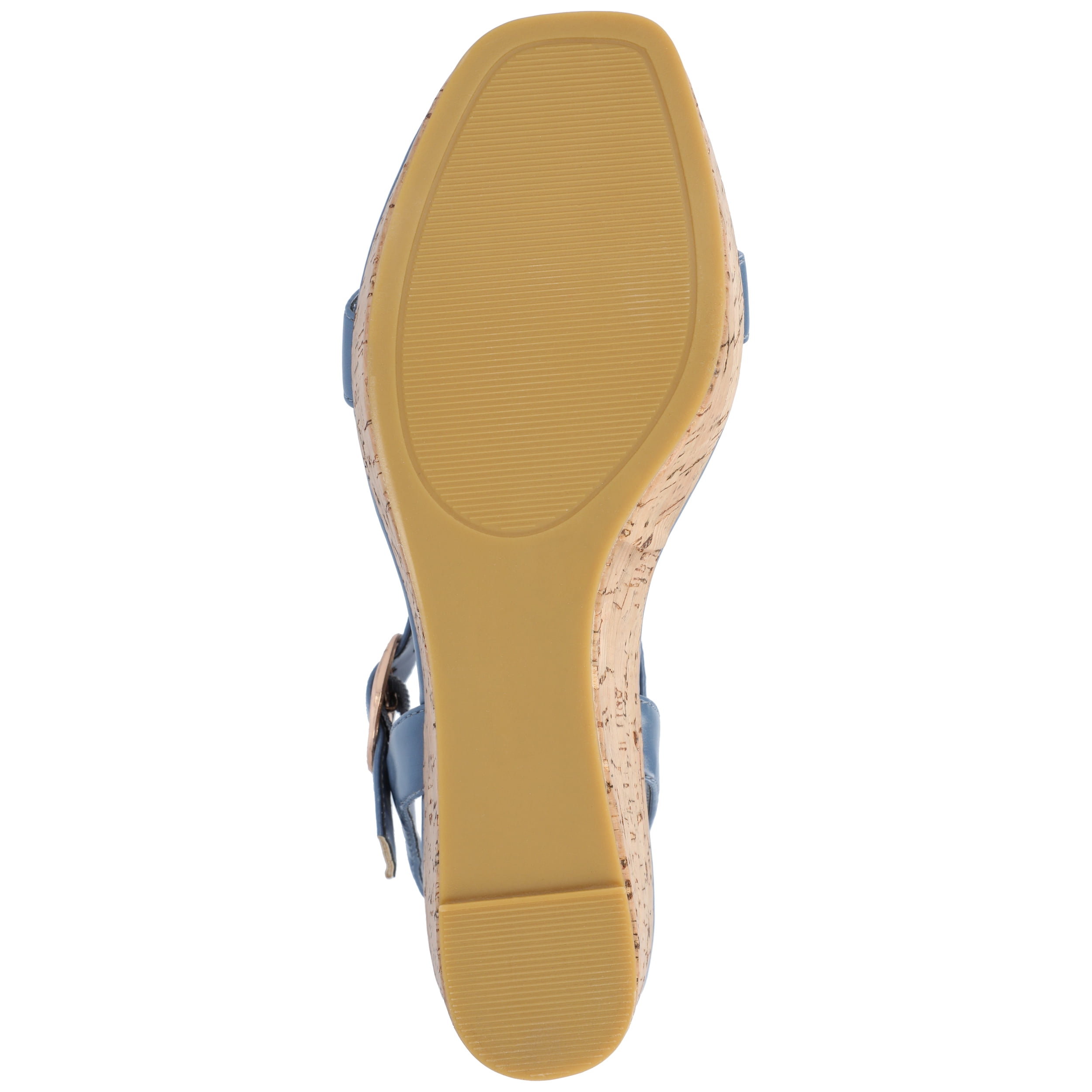 Journee Womens Matildaa Buckle Platform Wedge Sandals