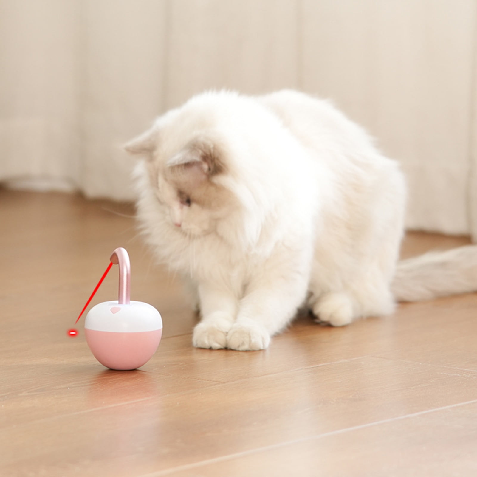 Automatic Laser Cat Toy, USB Rechargeable Pet Toy, Blue - Smart Laser Lamp, Multi-functional, Boredom Relief, Self-Play Design, USB Charging - For Cats, Indoor Use, Solo Play, Pet Enrichment, Daily E