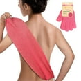 thumbnail image 1 of Evridwear Gommage Exfoliant du Dos avec Poignées Deux Côtés pour Douche Corporelle Nettoie en Profondeur Massages de la Peau Revigorant la circulation Sanguine Hommes Femmes une Taille (Scrubber Dos + Gants Lourds Rose), 1 of 1