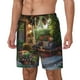 thumbnail image 1 of Balery Charming Garden Patio Bañador para hombre, shorts de playa de secado rápido con entrepierna y forro de compresión-Medium, 1 of 6