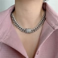 thumbnail image 5 of Collar de cadena de eslabones cubanos para hombre, collar moderno bien pulido, 5 of 5