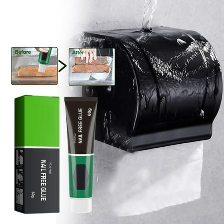 

DUAONETS Nail Glue Tile Metal Glass Rack Bathroom Kitchen Punch All Purpose Glue Office Basic Household Tools for All Purpose