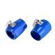 thumbnail image 1 of 2 Piezas AN14 Hexagonal Manguera Acabadora Abrazadera Adaptador Montaje Azul para Coche, 1 of 1