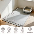 thumbnail image 5 of Tisoloow Silicone Large Cat Mat for Litter Box Waterproof 34" X 22" Trapping Mat for Kitty Litter Box Easy to Clean Scatter Control Non-Slip Durable Pad for Floor Black, 5 of 8