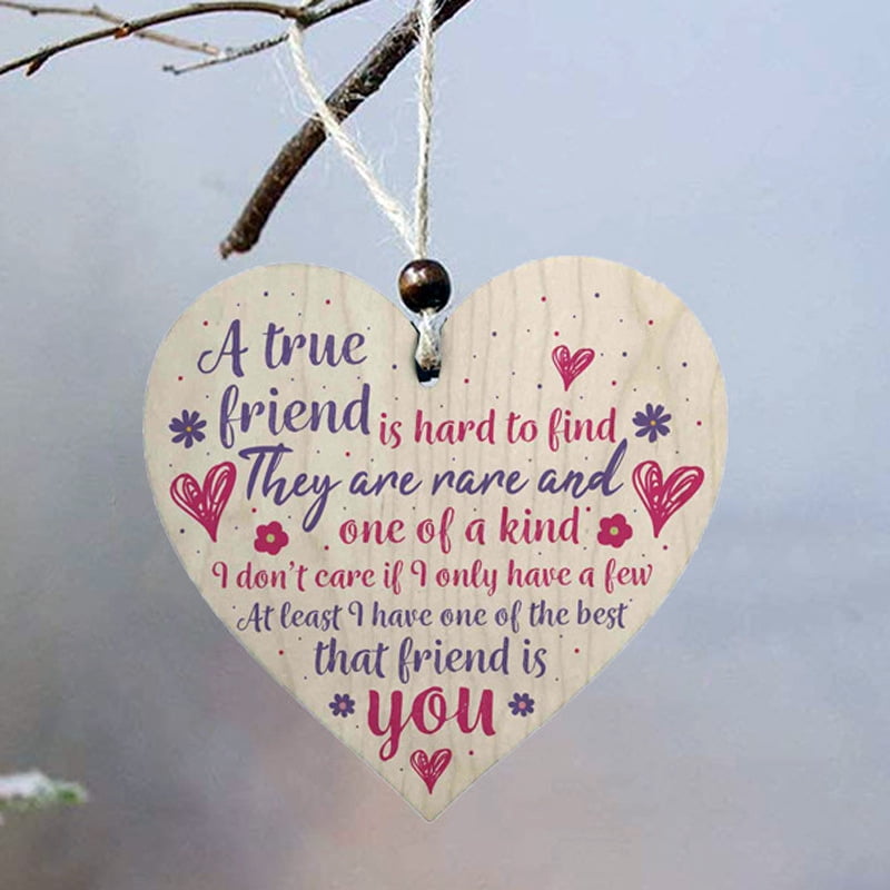 Friend Gift Sentiment Hanging Wooden Heart HZD248A HS 