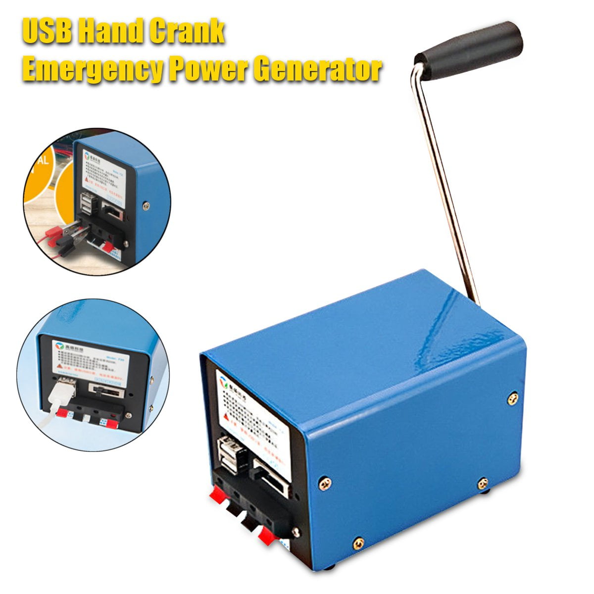 USB Hand Shake Crank Power Generator Emergency Phone Charger Electric