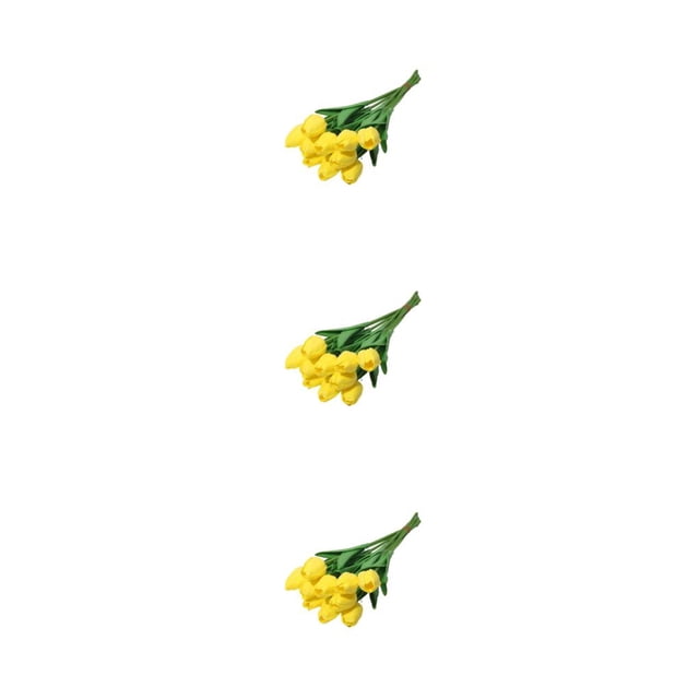 Tulipanes Simulados Advancent 10 Bolsas Decoración de Flores Amarillas Type1 NO1