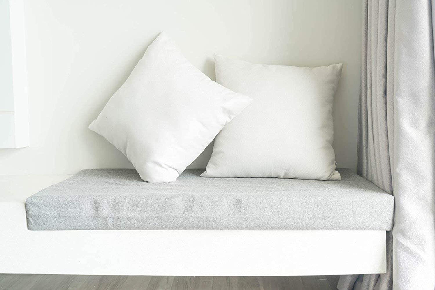A1HC Pillow Insert Sterilized Extra Hypoallergenic Poly Fill with 200 TC Cotton Shell Throw Pillows, Set of 2