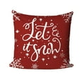 thumbnail image 2 of CaiYueKe Snowflakes Christmas Pillow Covers 18X18 Inch Xmas Snow Flakes Square Couch Pillow Cases Winter Holiday Decorative Throw Pillows Home Decor For Room Bedroom Sofa Couch Cushion, 2 of 7
