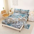 thumbnail image 2 of spefrowx 3D Underwater White Jellyfish Bed Sheets for Teens, Pale Aqua Sculpted Spotted Starfish Coral Full Size Sheets, 4-Piece, 1 Flat Sheet, 1 Fitted Sheet and 2 Pillowcases, 2 of 5