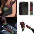 thumbnail image 6 of Renewold Rose Green Leopard Print 12 Pieces Car Seat Covers Set for Women, Soft Auto Seat Protector Steering Wheel Seat Belt Armrest Pad Handbrake Gear Shift Cover Coasters Car Decor, 6 of 7