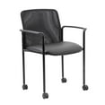 thumbnail image 1 of Boss Office Chaise d'Appoint en Maille avec Roulettes, Noire, 1 of 8