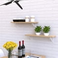 thumbnail image 4 of Youkk Metal Stable And Sturdy L-shaped Triangular Bracket For Storage Rack More Sturdy The S-shaped Design Is Beautiful white 8 inches, 4 of 6